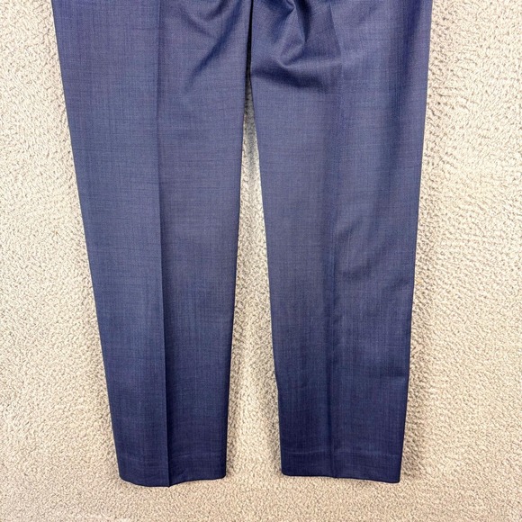 Banana Republic Pants Mens 33 Blue Tailored Slim Fit Dress Trousers Office 34x34 - Picture 8 of 16